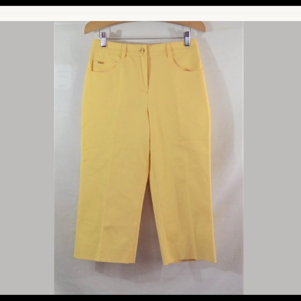 St. John Sport Marie Gray Crop Capri Pants Sz 4